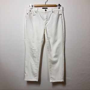 Talbots Flawless Five Pocket White Capri Jeans 6P